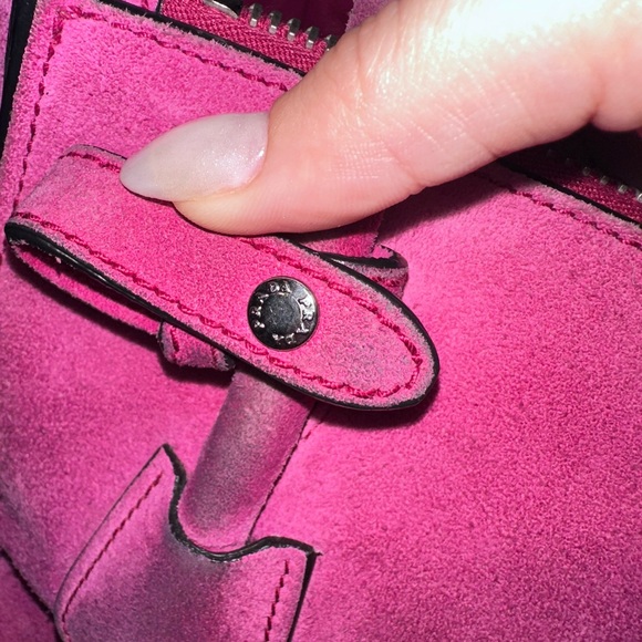 PRADA 2 way hot pink suede tote - Picture 4 of 9